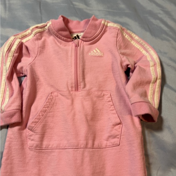 Adidas Pink Baby toddler One Piece Romper, Sz 12 m - Picture 2 of 6